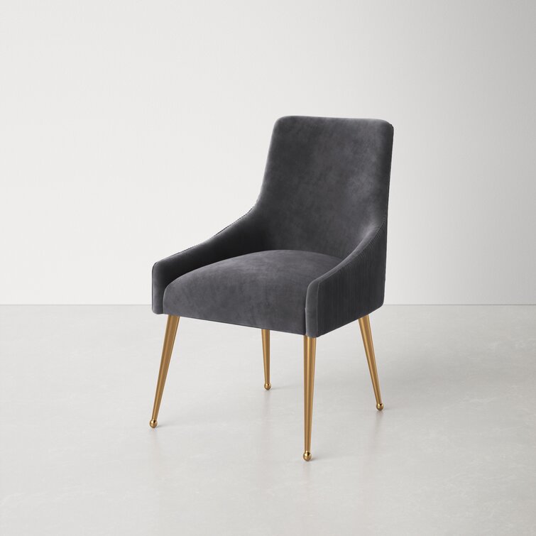 Beatrix black velvet side chair hot sale